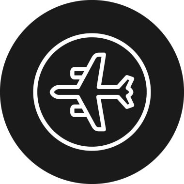 düzlem simgesinin vektör illüstrasyonu