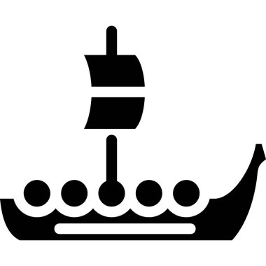 Gemi simgesi vektör illüstrasyonu