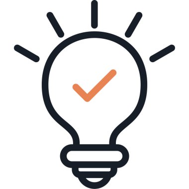 özet biçiminde ampul yaratıcı fikir simgesi