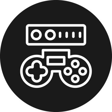 Oyunun vektör çizimi ve konsol simgesi, oyunun web ögesi ve stok için joystick simgesi.