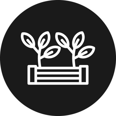 Bitki. Web simgesi basit illüstrasyon