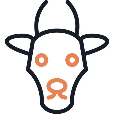 İnek. Web simgesi basit illüstrasyon