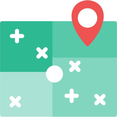 harita konum vektör illüstrasyonu