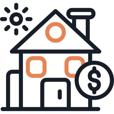 Ev. Web simgesi basit illüstrasyon