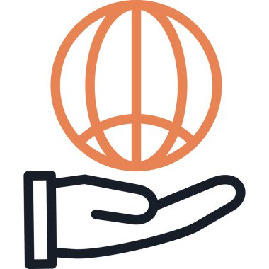 Dünya 'yı tutan bir el.