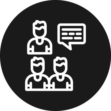 bir grup insan simgesi vektör illüstrasyon tasarımı