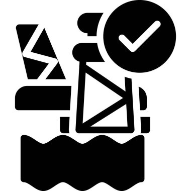 beyaz arkaplanda izole edilmiş vektör illüstrasyonunu işaretle