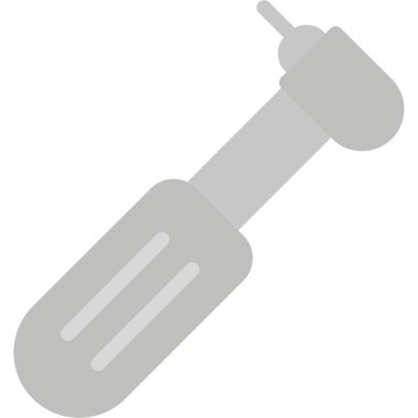 Tornavida vektör simgesi. Düz sembolü, gri renkli, yuvarlak açılar, beyaz arka plan tarzıdır.