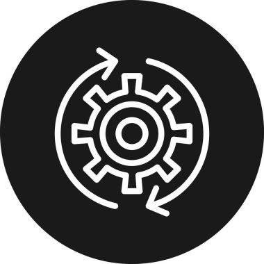 dişli simgesinin vektör illüstrasyonu