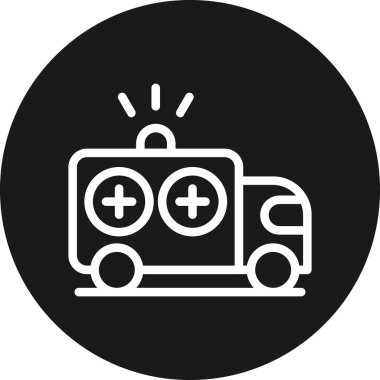 Ambulans vektör simgesi modern basit vektör illüstrasyonu