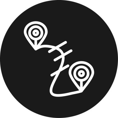 konum haritası simgesi. Konum pin simgesinin vektör illüstrasyonu.