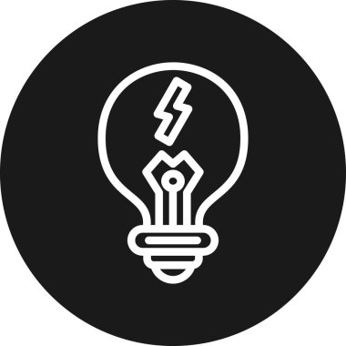 Ampul simgesinin vektör illüstrasyonu