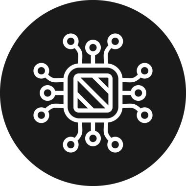 Devre kartı simgesi. vektör illüstrasyonu