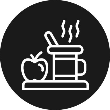 Çay. Web simgesi basit illüstrasyon