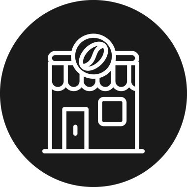 Bir dükkan simgesinin vektör illüstrasyonu