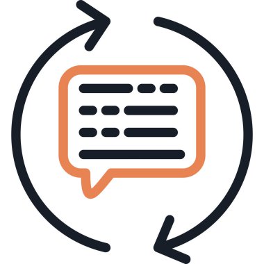 Mesaj var. Web simgesi basit illüstrasyon