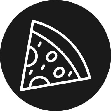 Pizza simgesinin vektör illüstrasyonu