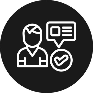 Basit tasarımda müşteri servis simgesi.