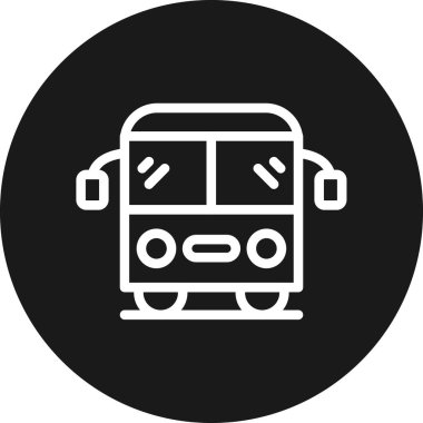 bus simgesi vektör illüstrasyonu