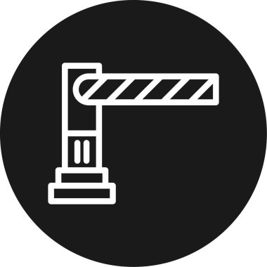 Park Bariyeri Çizgisi Çemberi Vektör ResmiComment