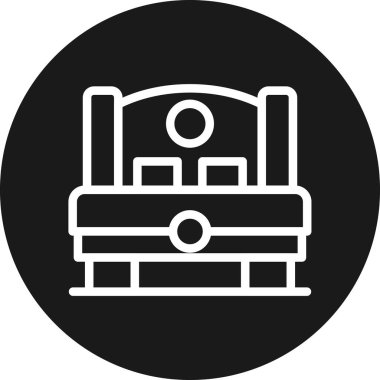 Yatak mobilyası vektör simgesi
