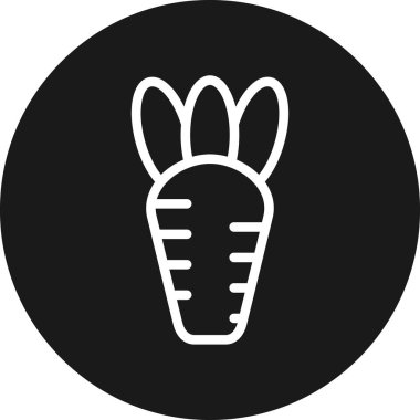 Bir tavşan simgesinin vektör çizimi