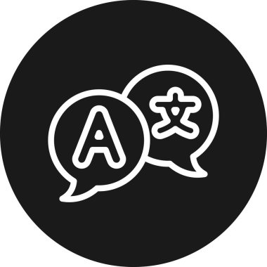 Sohbet simgesinin vektör illüstrasyonu