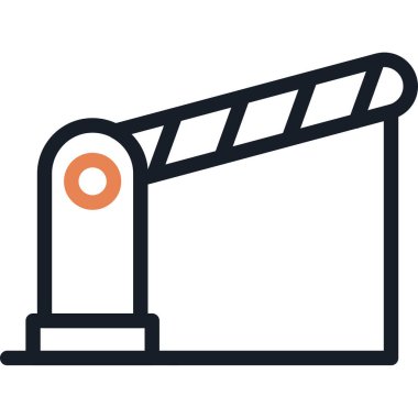 Video kamera simgesi. İnce çizgi çizimi. Beyaz üzerine izole edilmiş vektör illüstrasyonu.