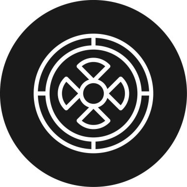 Bir pusula simgesinin vektör illüstrasyonu