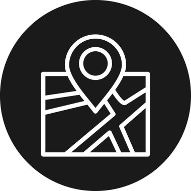 Konumu PIN simgesi, basit vektör çizim