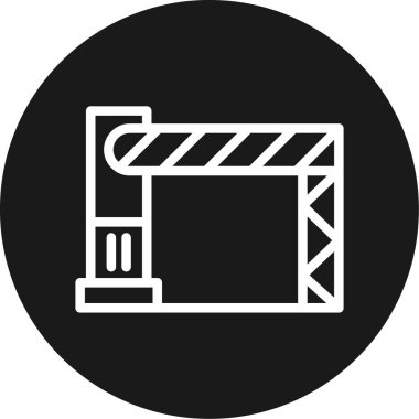 Yapı ve yapı simgesinin vektör illüstrasyonu