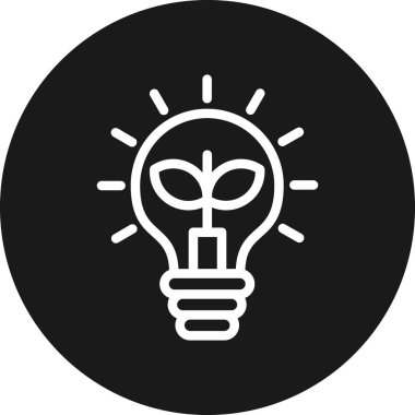 Ampul simgesinin vektör illüstrasyonu, fikir kavramı