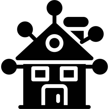 yapı evi simgesini ana hatlar biçiminde inşa etmek