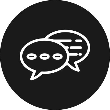 Sohbet simgesi vektör illüstrasyonu