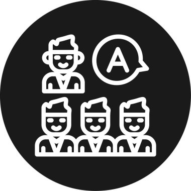 Konuşma balonu olan bir grup insan, vektör illüstrasyonu