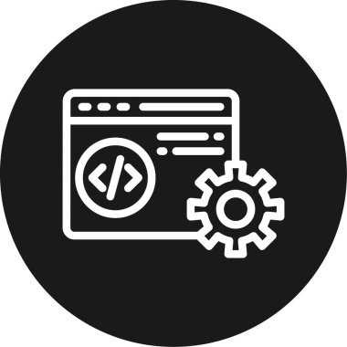 Programlama. Web simgesi basit illüstrasyon