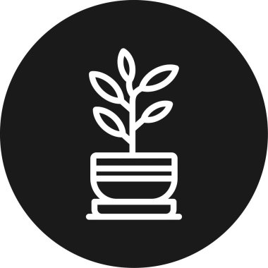 Bitki simgesinin vektör illüstrasyonu