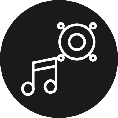 Müzik simgesi vektör illüstrasyonu