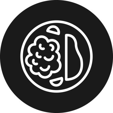 Omlet Çizgisi Çemberi BG Vektör ResmiComment