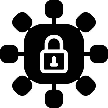 Kilit. Web simgesi vektör illüstrasyonu