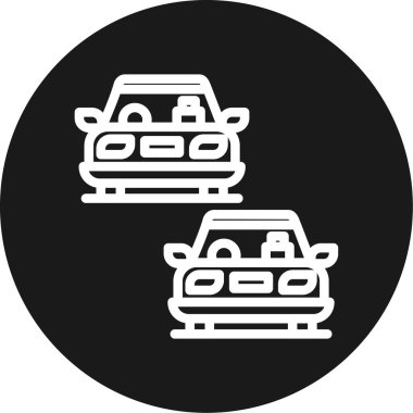 araba simgesi vektör illüstrasyonu