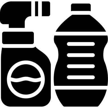 Sprey şişe. Web simgesi basit tasarım