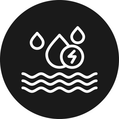 Su simgesinin vektör illüstrasyonu