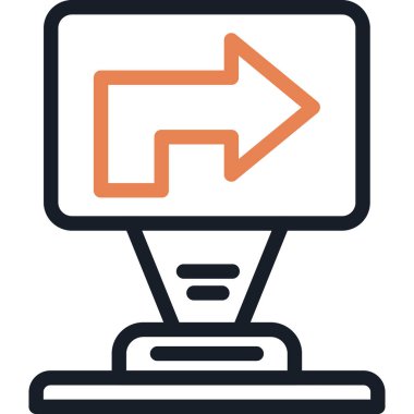 yön ikonu vektör illüstrasyonu