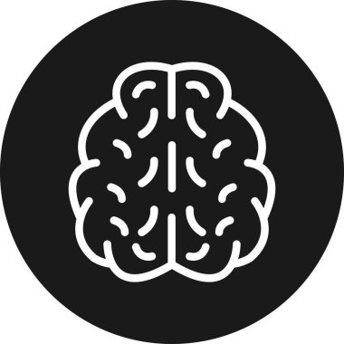 Web projesi için beyin vektör simgesi modern basit vektör çizimi