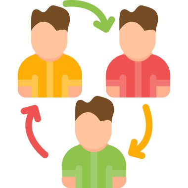 Sosyal ağ simgesi, vektör illüstrasyonu