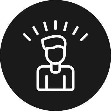 İnsan. Web simgesi basit illüstrasyon