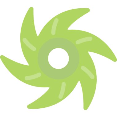 Beyaz arkaplanda yeşil yaprak, illüstrasyon, vektör.