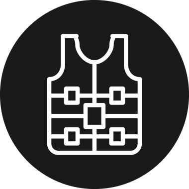 Vektör yeleği Simgesi illüstrasyonu