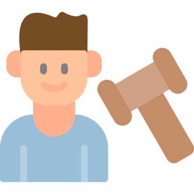 Law düz vektör simgesi